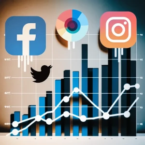 A vibrant display of social media marketing success by Upward Consulting.